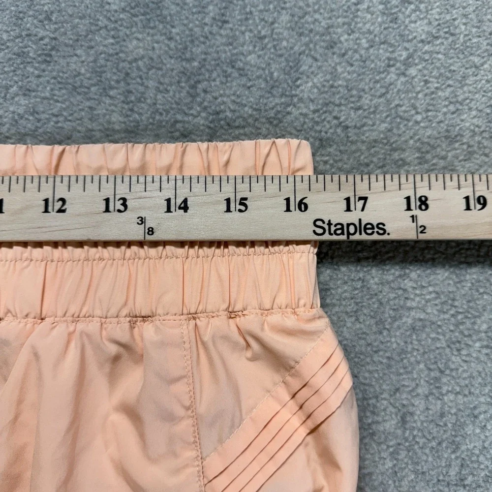 Free People Movement Womens Get Your Flirt On Shorts Peach Pink Smocked Waist L